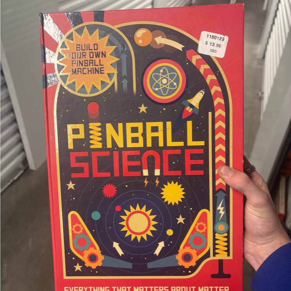 QEB Build Your Own Pinball Machine Kit with Book and Model Pieces, 2017
